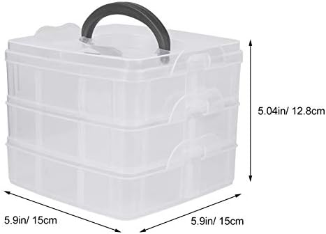 Caixa de divisor de compartimento organizador de contas curadas 3 Camadas Caixa de organizador de plástico com divisores