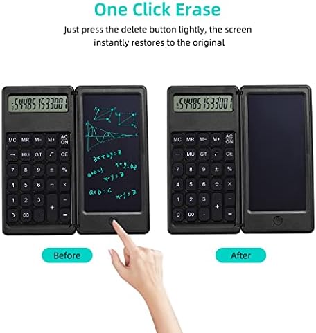 Calculadora dobrável sxnbh e 6 polegadas LCD Writing Tablet Digital Draw Pad 12 Digits Display com caneta de caneta de caneta