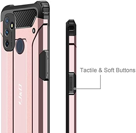 J&D Case Compatível para o caso OnePlus Nord N100, Caso Robagem de Proteção Híbrida de Camada Dada Camada de Duas Pesados ​​para