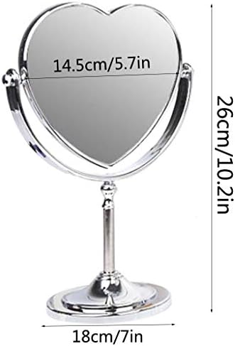 Espelhos de maquiagem, espelhos de mesa de dupla face de 360 ​​° ROTAÇÃO MELHO DE VANIDADE A ampliação reversa é 3x espelho de
