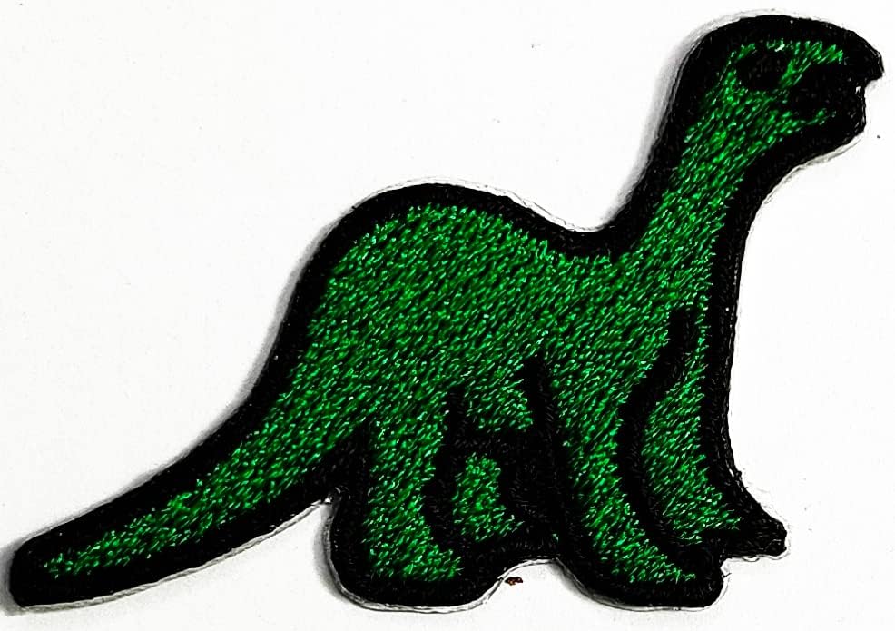 Verdadeiramente Mini Set Green Brachosaurus Dinosaur Kids Filton Movie Bordado Patch para Camiseta de Roupas e Jeans Apliques