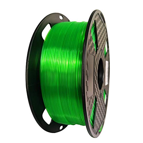 Filamento de petg verde translúcido 1,75 mm 1kg 3d Filamento de impressora 2.2 libras Materiais de impressão 3D ajustados para