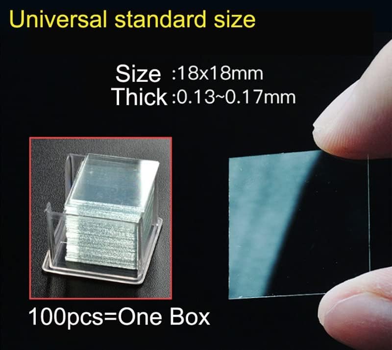 Microscópio de laboratório desliza 100pcs lâminas transparentes deslocamentos 22x22mm 20mmx20mm 18x18mm 24x24mm para