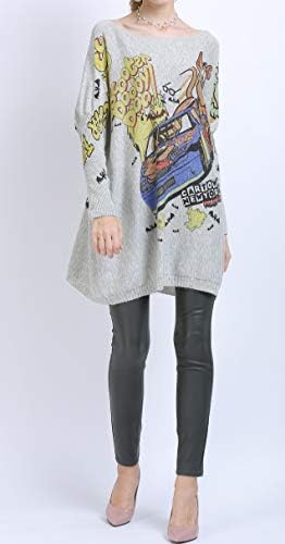 Mulheres Ellazhu caem de manga comprida Crewneck solar suéter casual SweaterShirts Dh31
