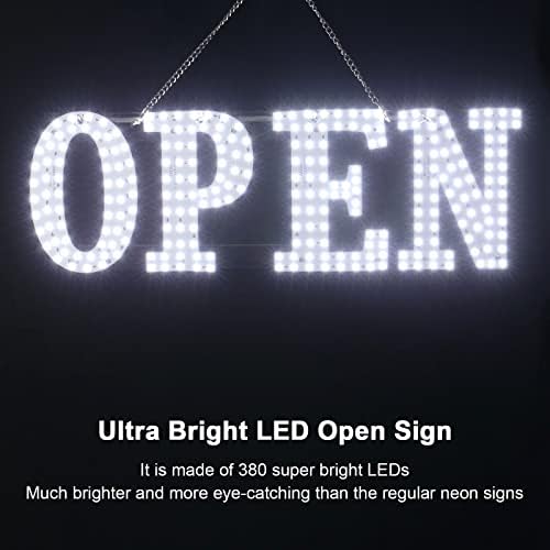30 x10 LED led sinais abertos para negócios, super brilhante design exclusivo sinal aberto com instalação pendurada,