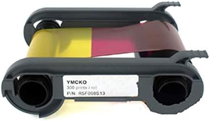 Fita de fita compatível R5F008S13 YMCKO para Evolis Primacy Zenius Edikio Flex Edikio Duplex Impressoras 300 Imagens