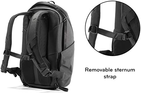 Design de pico todos os dias da mochila 15L Backpack preto e de mão com manga de laptop