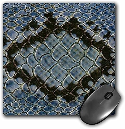 3drose azul snakeskin padrão horizontal mouse pad