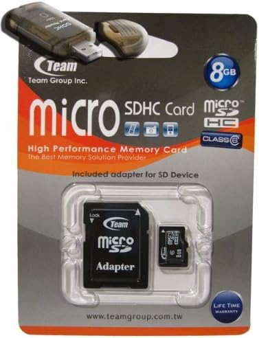 8 GB Turbo Classe 6 Card de memória microSDHC. A alta velocidade para a Pantech Link ReveLoR C790 vem com um SD e