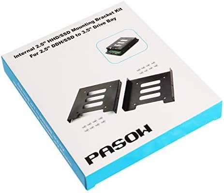Pasow 2 pacote 2,5 a 3,5 SSD HDD Disco rígido Disce