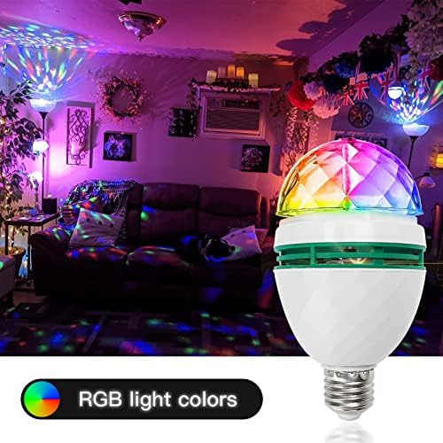 Lâmpada de bola de discoteca e27 do LED LED, lâmpada de bola, lâmpadas de lâmpadas estroboscópicas de 3W RGB Bulbos de lâmpada multi