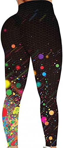 Leggings for Women 2022 Coloque de cintura alta Bloco de colorido Alta cintura ioga calça calça para controle atlético de controle de barriga academia de corrida