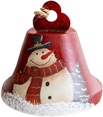 IHHAPY Decoration Papai Noel Bells para Tree Bell Snowman Christmas Pingente Bell Pingente Ferro Ferro Gilled Bells Decoração