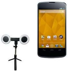 Stand e Monte para LG Nexus 4 - Selfiepod da luz do anel, bastão de selfie braço extensível com luz do anel para LG Nexus 4 - Jet Black
