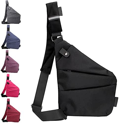 LELEBARE SACO FLEX PESSOAL PARA MULHERES, ombro esquerdo/direito Crossbody ultra fino