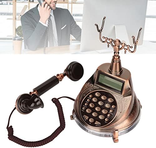 Telefone vintage, antiquado diafonado retrô, telefone de discagem vintage com tela LCD Tela European Antique Linha Forte