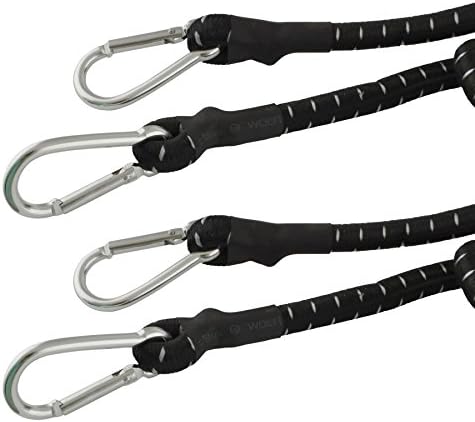 AB Tools-Toolzone 60 corda de bungee com carabina ganchos cabos de choque de clipes elásticos x 2 te821