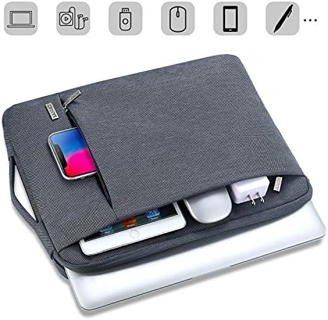 Landici Protective Laptop Sleeve Caso de transporte 13 13,3 14 polegadas, bolsa de capa de computador compatível para MacBook Air 13 M1/2022 m2, MacBook Pro 13/14 2021, 13,5 laptop de superfície 3/4 Chromebook 14-Grey