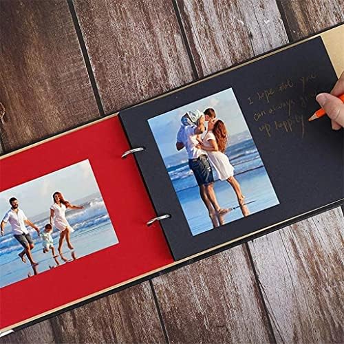 N/A Álbum de fotos A4 DIY Scrapbook Vintage Love Heart Black Pages Anniversary Wedding Scrapbooking Album Kits Photoalbum