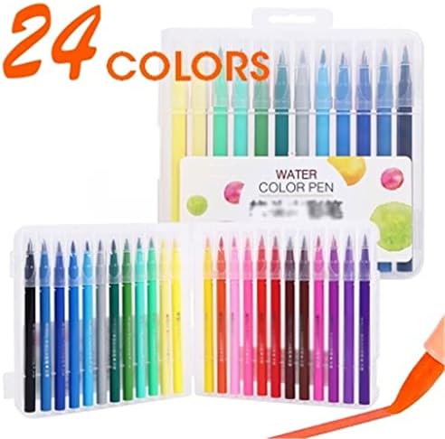 GENIGW 18 -24COLORS LAVABLÁVEL Aquarela marcadores de arte escova caneta para periódicos canetas pintando suprimentos de cor de água