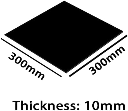Folha de PVC expandida de Ytgzs Folha de placa de placa de placa de placa rígida preta Folha de placa plástico Durável Folha de plástico Comprimento de 300 mm de largura 300mm, 300mmx300mmx10mm