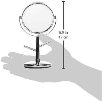 Danielle Creations Mini Vanity Mirror com hastes de suporte do anel, ampliação de 4x