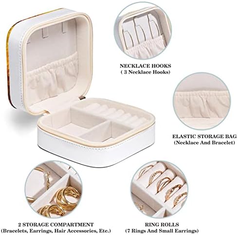 Rodailycay Zipper Jewelry Travel Case Organizer para mulheres meninas, caixa de jóias portáteis para anéis Brincé de pulseira Brincos