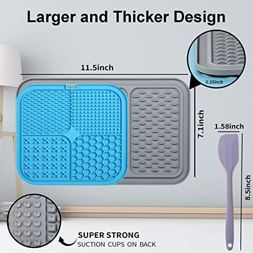 Grande tapete de lambida para cães e gatos, almofada de lamber de cães grossos com copo de sucção para alívio de tédio e ansiedade
