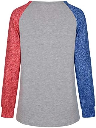 Camisas de mamãe de beisebol para mulheres raglan manga longa tops de pullover de moletom Blusa do pescoço redondo casual