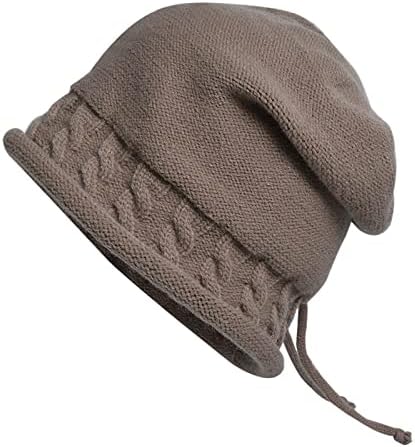 Chapéu de inverno chapéu quente chunky knit chapé de alongamento macio grossa touca de malha fofa para mulheres frias