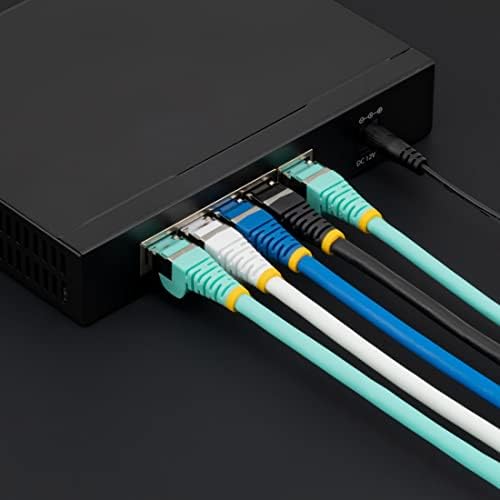 Startech.com Cabo Ethernet 25ftCat6a - Halogênio zero de baixa fumaça - 10 gigabit 500MHz 100W POE RJ45 S/FTP Patch de rede branca de adesivo com alívio de tensão com alívio de tensão com tensão