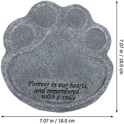 Veemon Pet Memorial Gifts Patas Pedra Memorial Pet Stones: Para cães ou gatos pintados à mão Pet Pet Dog Garden Marcadores de graves