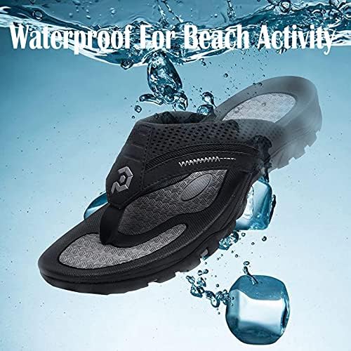 Flip-flops masculinos, sandálias de tangas chinelos de conforto duráveis ​​para praia