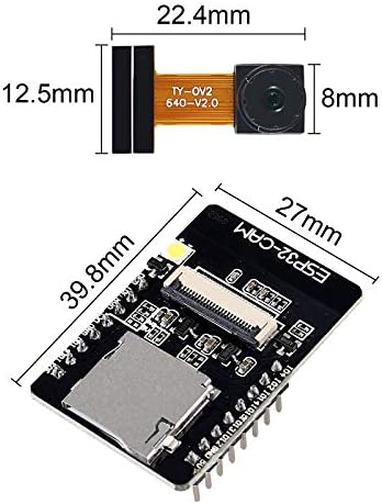 Almocn 2pcs Esp32 Cam Câmera Módulo WiFi Bluetooth para Esp32 CAM ESP32-S placa de desenvolvimento com módulo de câmera 2MP OV2640