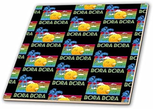 3drose Bora Bora French Polynesia Island Pattern para qualquer férias da ilha. - Azulejos