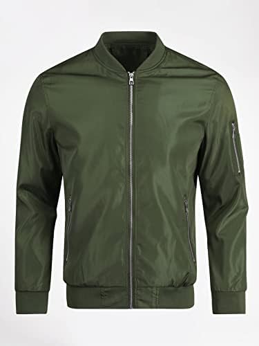Jaqueta de jaqueta masculina para homens de bombardeiro