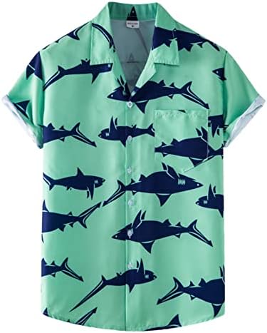 Camisas para homens, camisa havaiana para homens mans fit masculinos camisas florais de manga curta para baixo da praia Aloha camisetas
