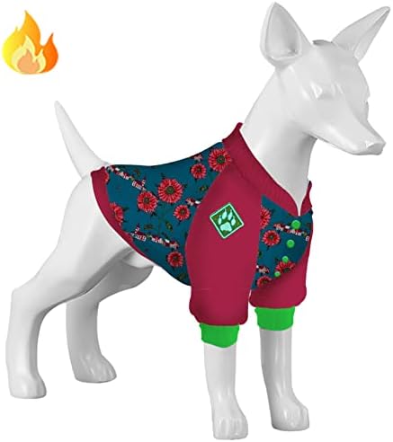 Sweater Lovinpet Pet Cog, capuz de cachorro, tecido quente de flanela de flanela, ensolarada vila, impressões marinhas de cachorro, suéter atualizado para cães, casaco de inverno de cachorro aconchegante para clima frio,