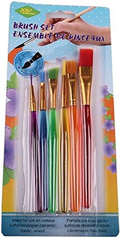 YWSZJ 6PCS/SET Set Colored Child Nylon Hair Pincel Conjunto de pincel Artista Brush de óleo de aquarela para crianças Estudante
