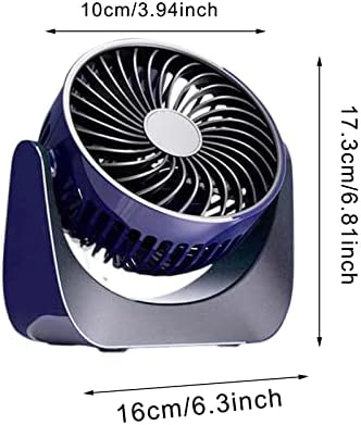 Goldweather portátil ventilador portátil Recarregável USB Mesa Ventilador 360 ° Tabela de rotação Ventilador 2000mAh