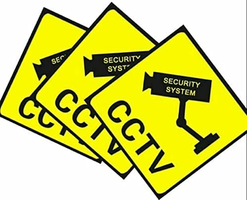 3 PCs Home CCTV Securidade de vigilância Câmera de segurança Aviso Sinais de decalques Acessório