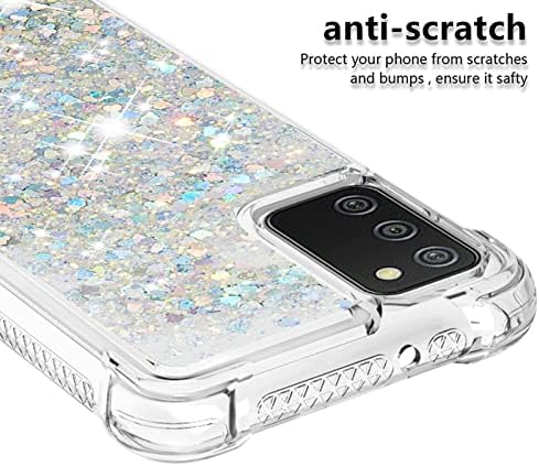 Capa de capa de telefone Glitter Case Compatível com Samsung Galaxy A03S 164 CASA COMPATÍVEL COM MULHERES MENINAS MENINAS FILLELLE
