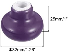 botões de gaveta de cerâmica UXCELL, 6pcs Manças de forma redonda puxarem 32 mm/1,26 dia. botões para cômodas, armário, guarda