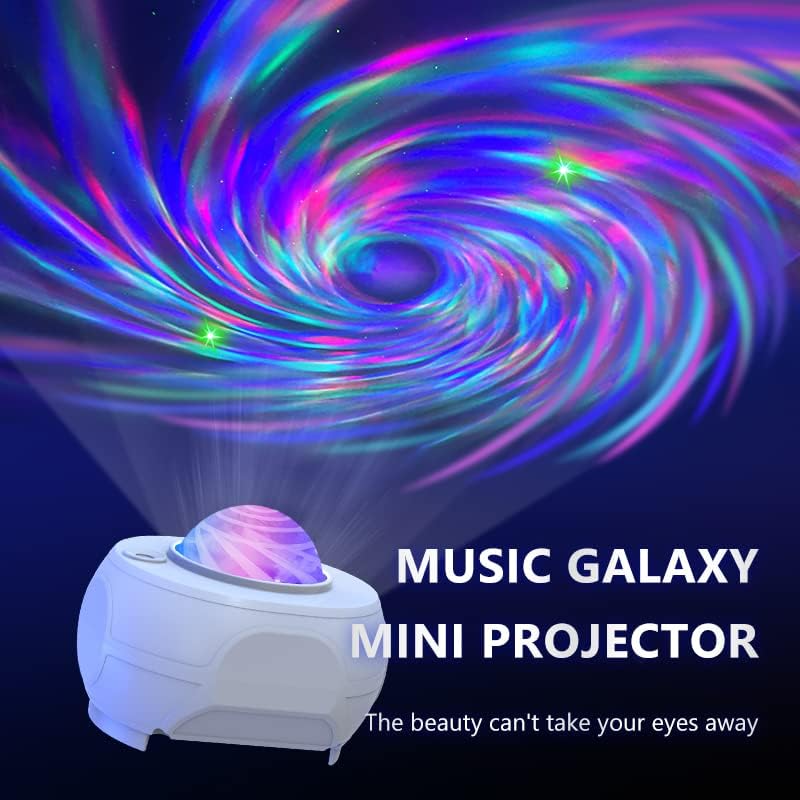 Projector de música galáxia, projector de teto estrela, Starry Sky Night Light, Lâmpada de Ambiane de Nebulosa com
