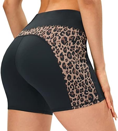 Terma de moto de cintura alta feminina para mulheres para o treino atlético de controle feminino com shorts com bolsos