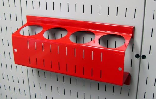 Spray de spray de pigboard de controle de parede Suporte de suporte e aerossol pode organizar para controle de parede Pegboard e Slotted Tool Board - Red