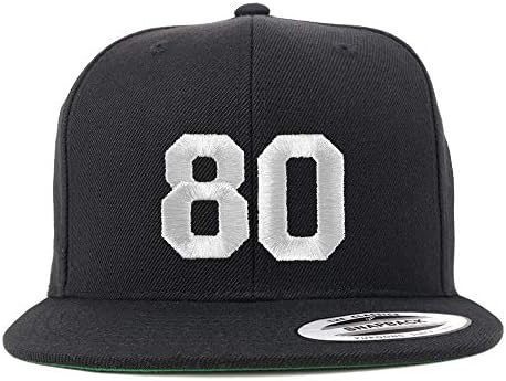 Trendy Apparel Shop Número 80 Linhas brancas bordadas Bill Bill Snapback Baseball Cap