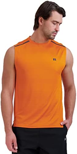 Russell Athletic Mens DRI-Power Fluxo de manga curta Space-cye Muscle Tee