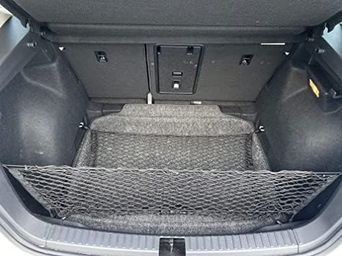 Envelope + piso estilo automotivo elástico malha de tronco rede para Volkswagen Taos 2021-2023 - Organizador e armazenamento de troncos premium - rede de bagagem para SUV - Melhor organizador de carros para Volkswagen Taos