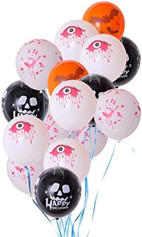 Favomoto 150 PCs decoração feliz vampiro zumbi partymixed Decorações fantasmas pegada horror pendurado na impressão de mão splatter Balloon Halloween para suprimentos assustadores festas
